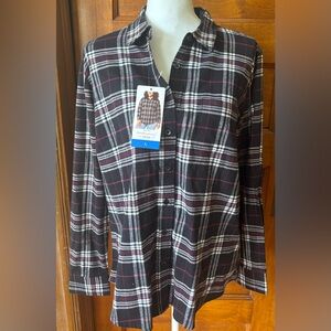 Weatherproof Vintage Black and White Plaid Shirt